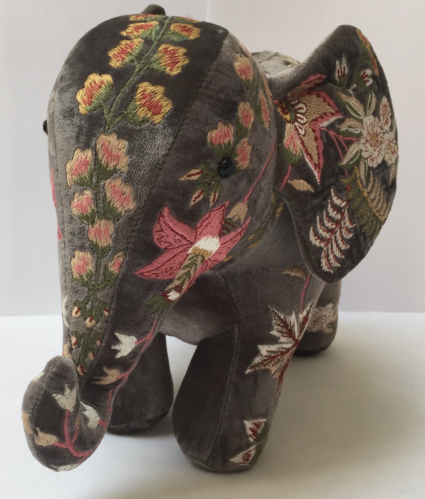 Anke Drechsel Elefant MME BOVARY Smoke Bestickt Seiden Samt