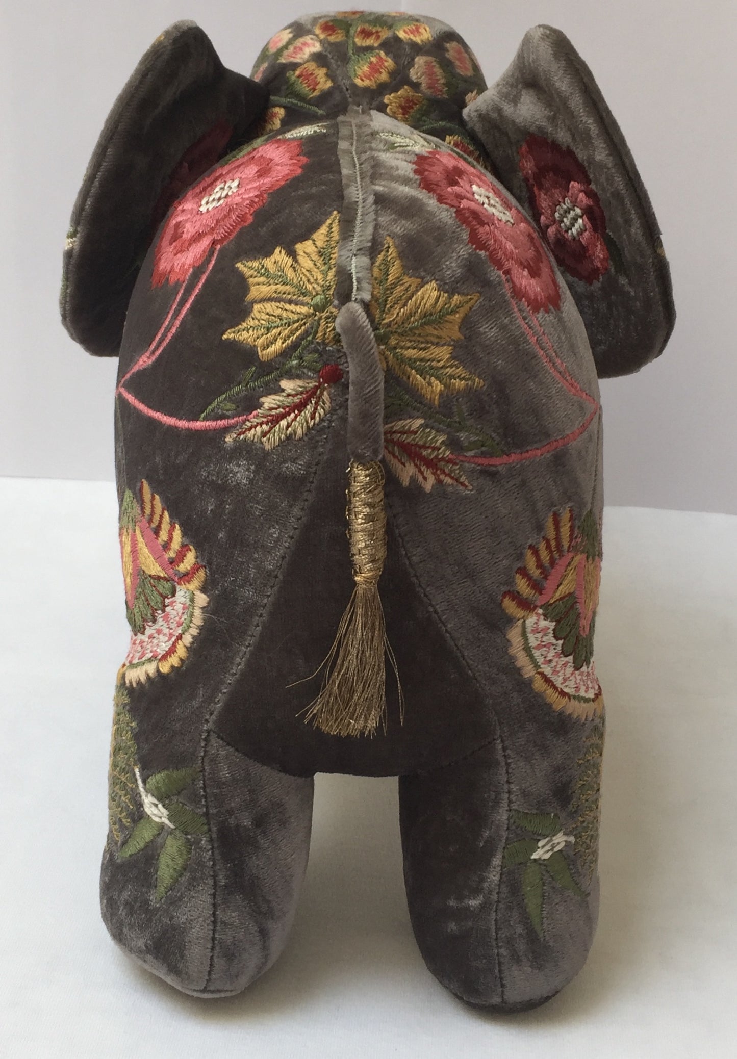 Anke Drechsel Elefant MME BOVARY Smoke Bestickt Seiden Samt