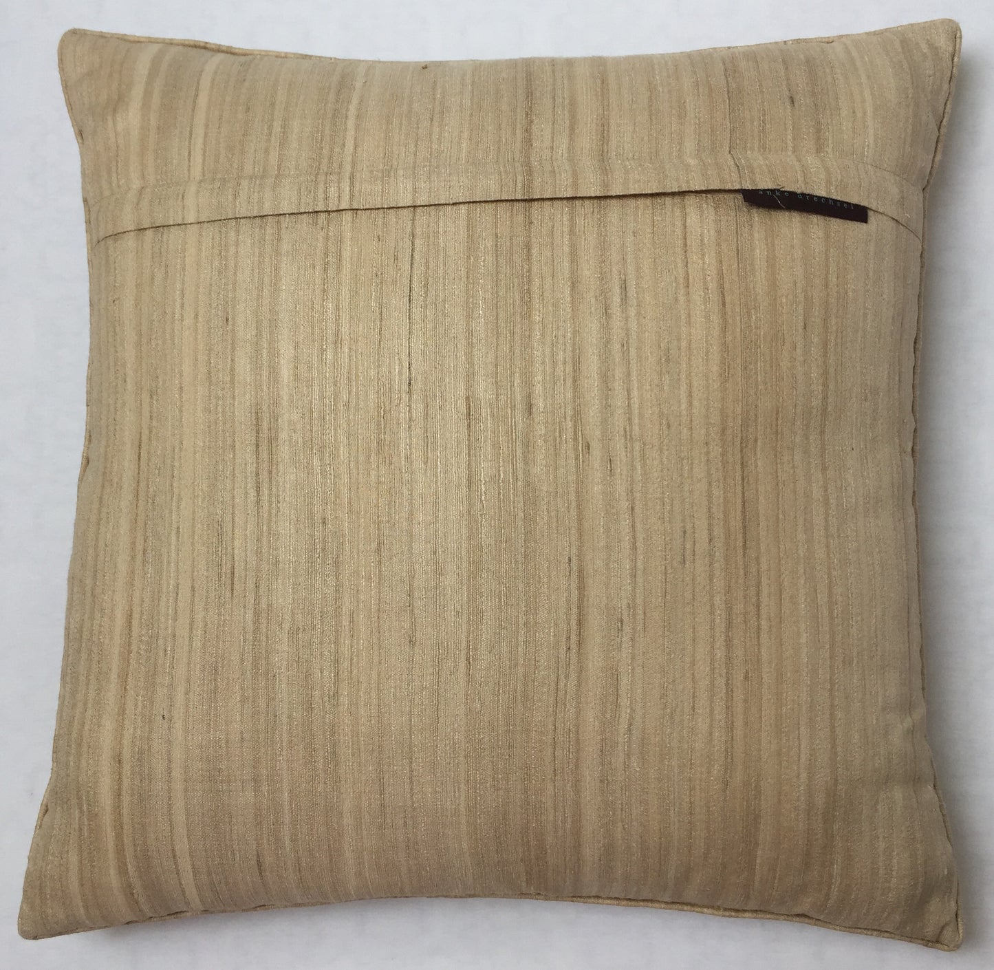 Anke Drechsel Kissen NATURAL Floral Beige Bestickt Naturseide