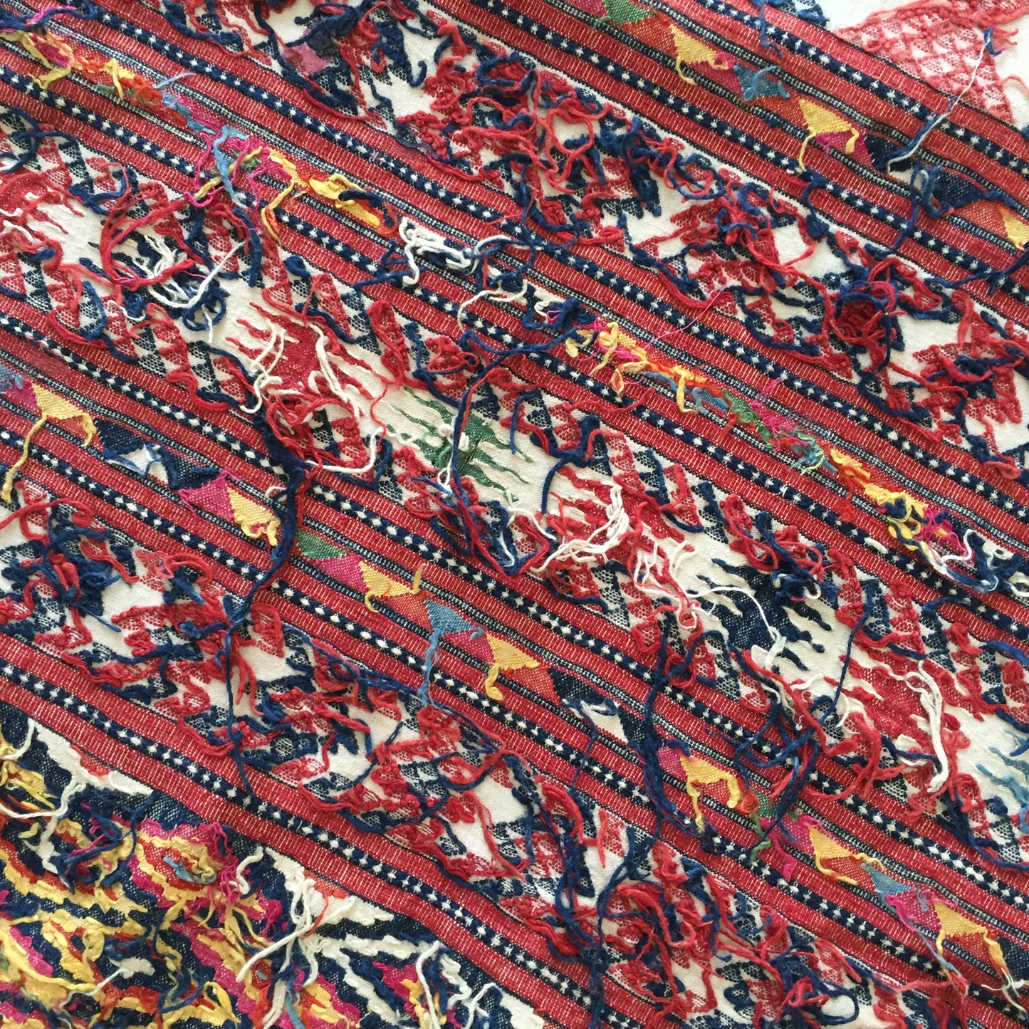 Tischdecke Antik Turkmen Nomaden Handgewebtes Sumach Sofaüberwurf Tagesdecke