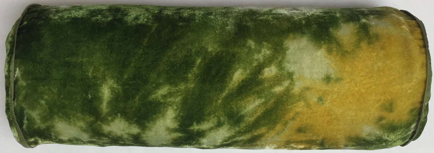 Anke Drechsel Bolster PLAIN Silk Border Shaded Mint Seiden Samt Grün