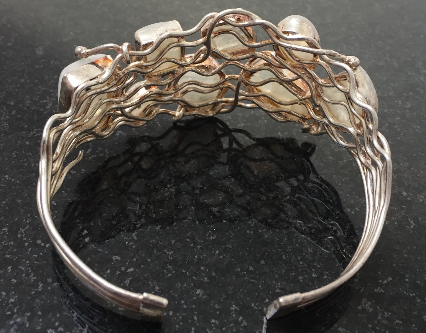 Armreif Alte Silber Armband Mondstein