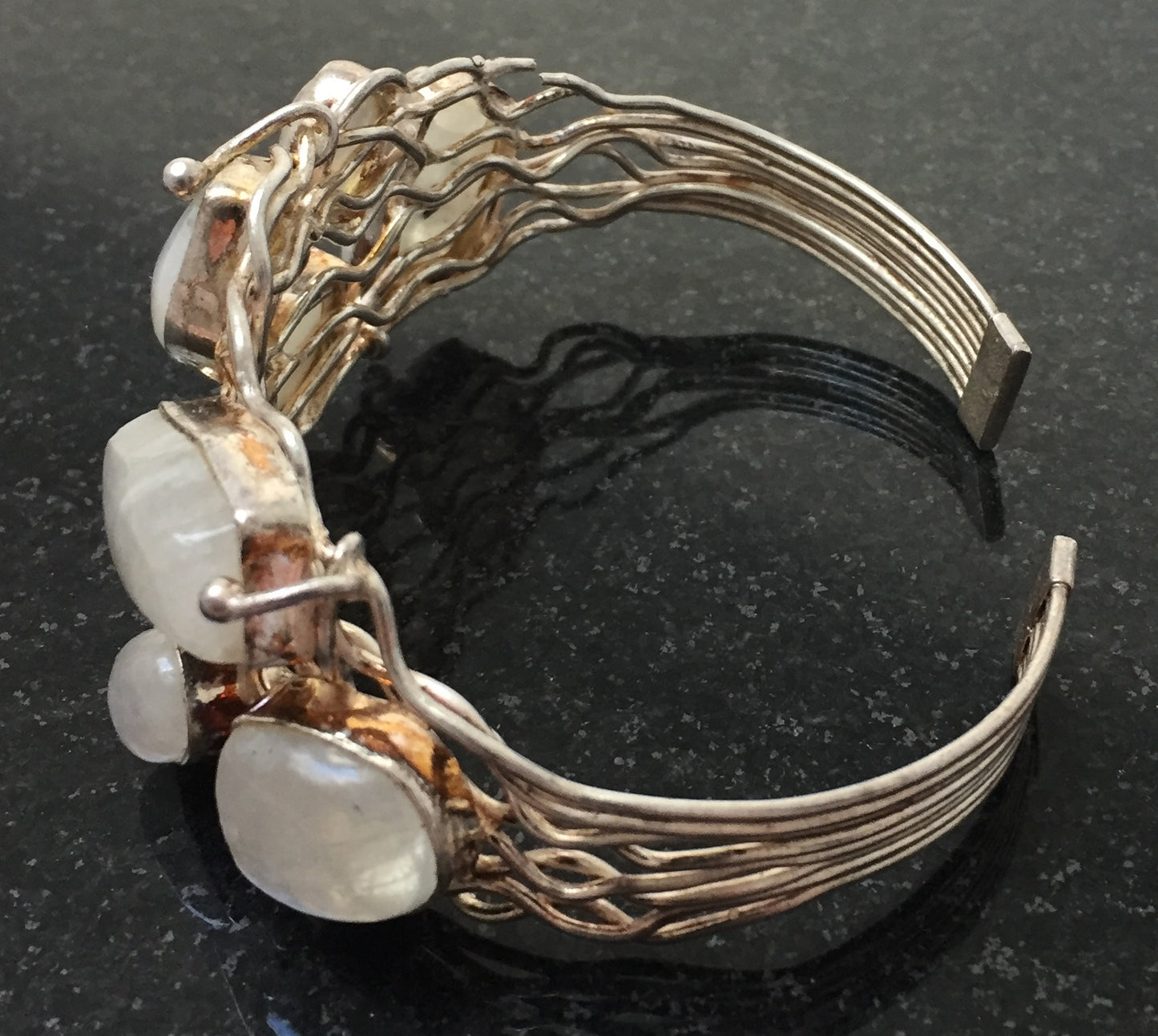 Armreif Alte Silber Armband Mondstein