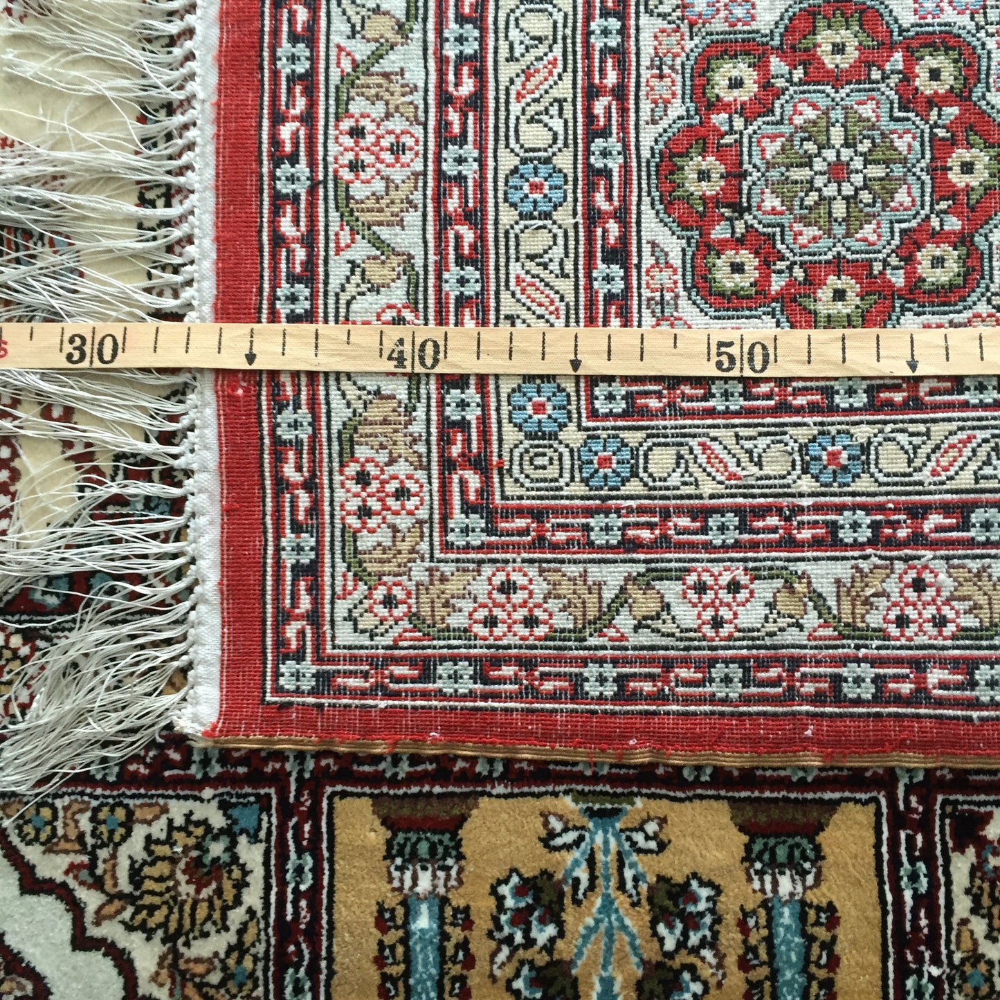 Teppich Seide China Orient Handgeknüpft Grün Mehrfarbig