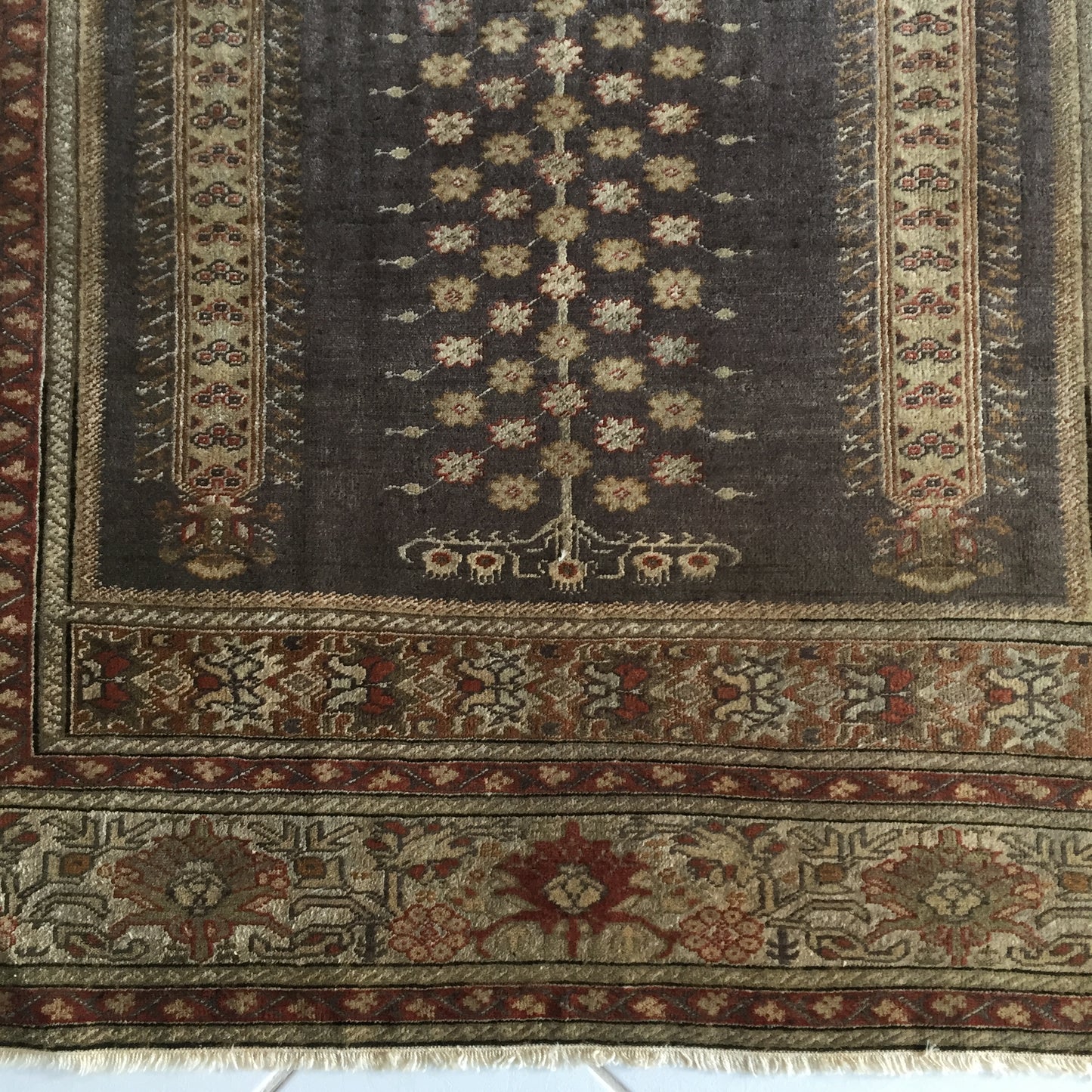 Teppich Antike Panderma Beige Handgeknüpfte Anatolia