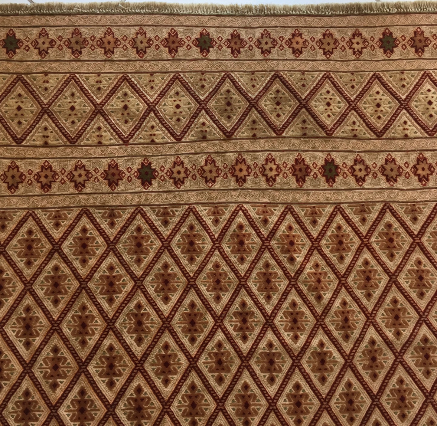 Teppich Kelim Afghan Sumach Engel Maleki Baluch Nomad Handgewebt Tagesdecke Beige