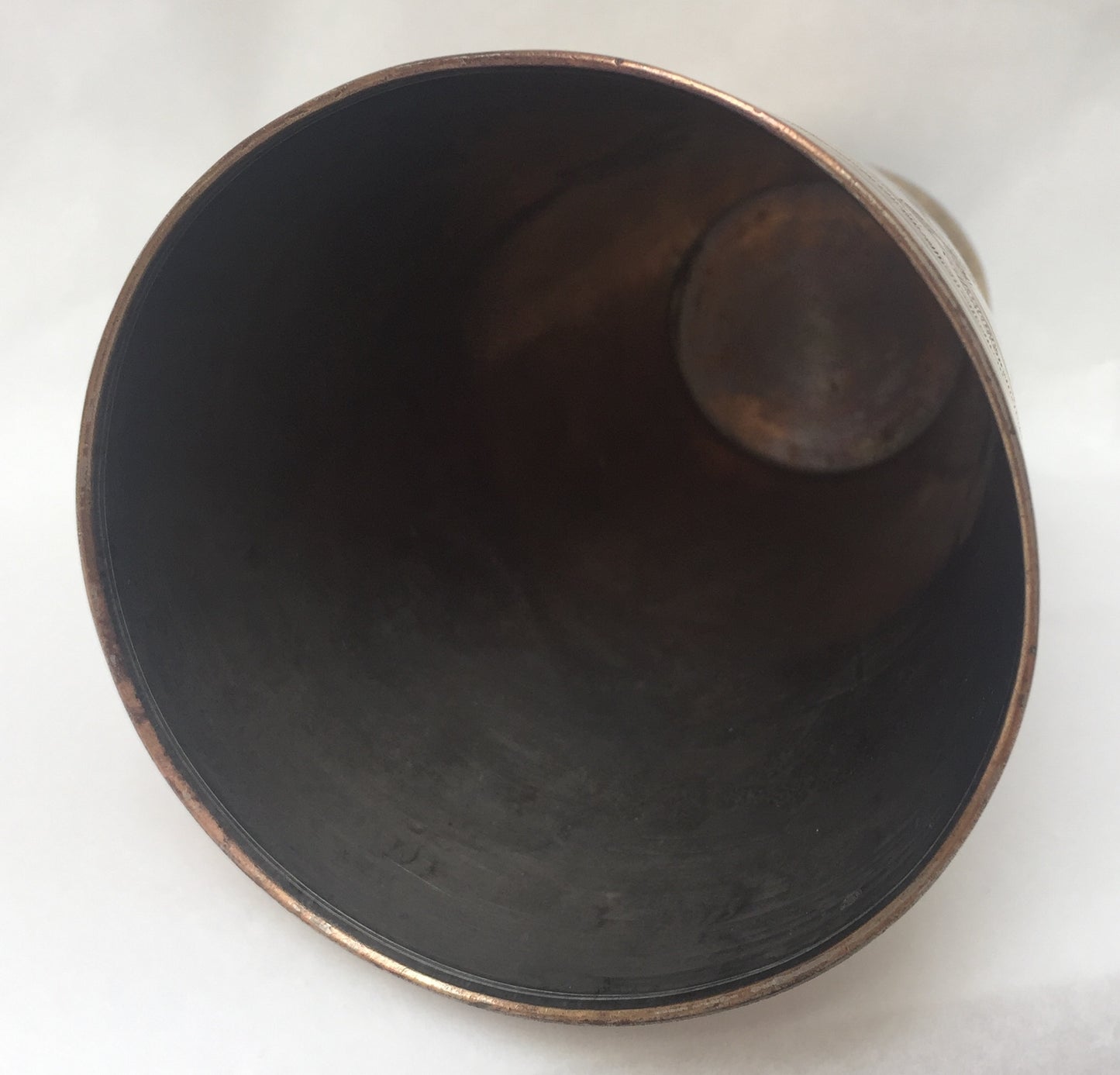 Becher Alte Messing Vase Wasserbecher Stiftbecher Silber Gold Gravur Handarbeit
