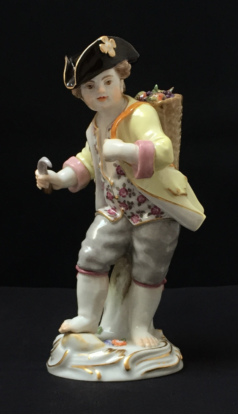 Meissen Figur Gärtnerjunge mit Weinkiepe 1 Wahl Porzellan Sammler Modell Kändler