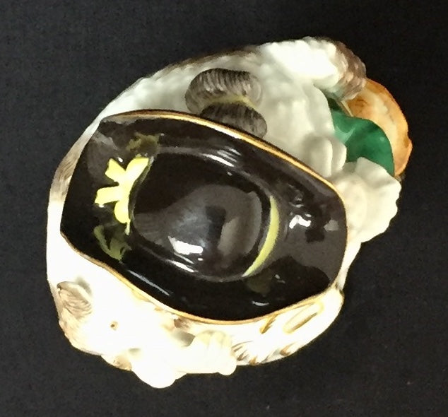 Meissen Schäfer mit Lamm 1. Wahl Modell Acier Porzellan Figur Bunt Gold Staffiert
