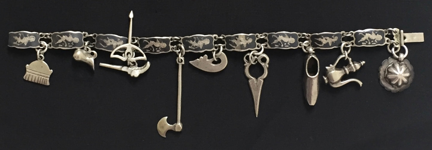 Armband Antik Unikat Meisterstück Osmanische Altai Silber Arbeit Glücksarmband