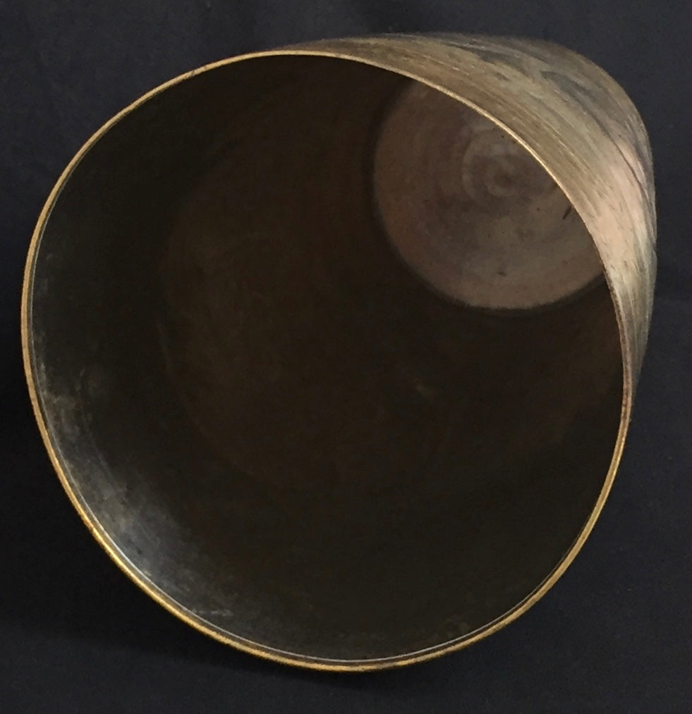 Messing Becher Alte Vase Gravur Handarbeit Gold Silber Stiftbecher