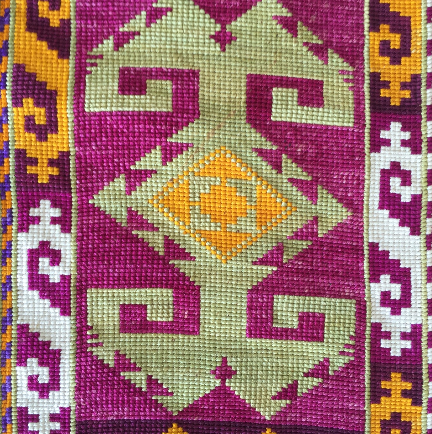 Sammler Antike Dekoband Uzbek Suzani Embroidered Zeltband Grün Mehrfarbig