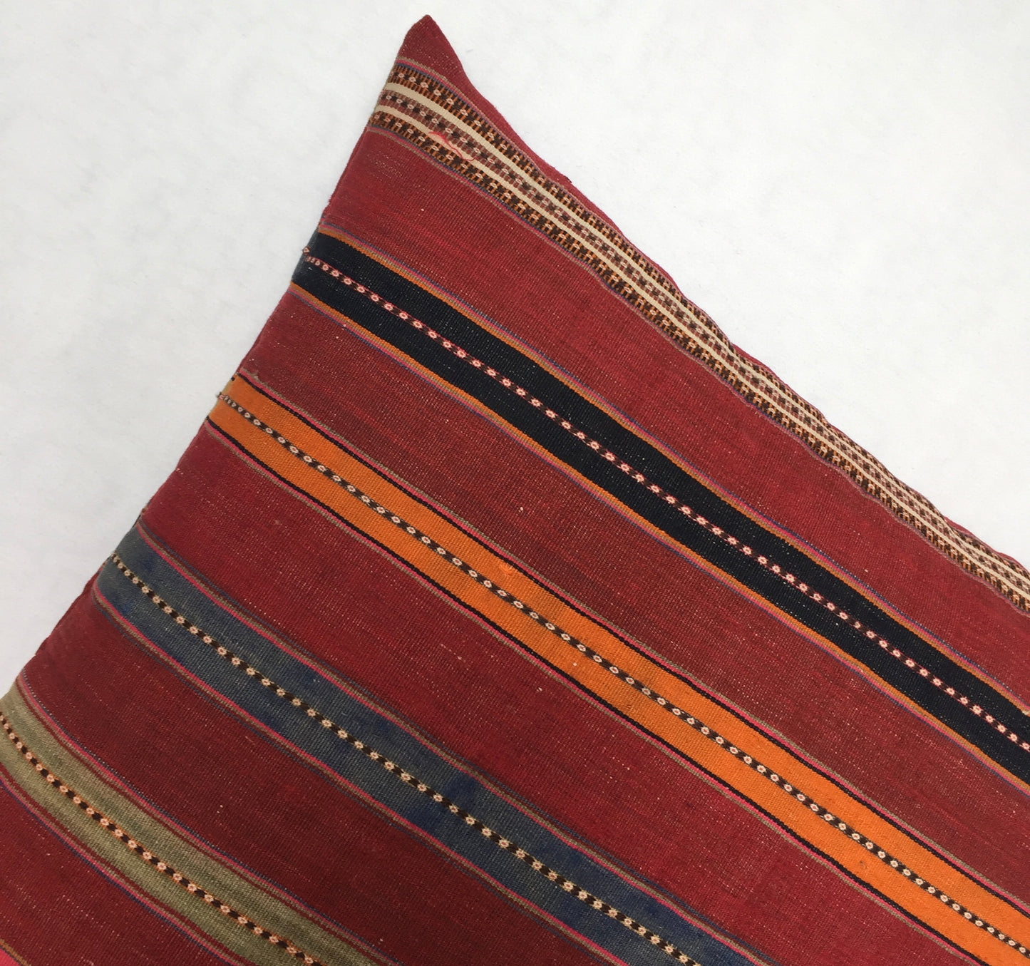 Kelim Kissen Shasavan Antike Seltene Jejim Nomad Rot Mehrfarbig