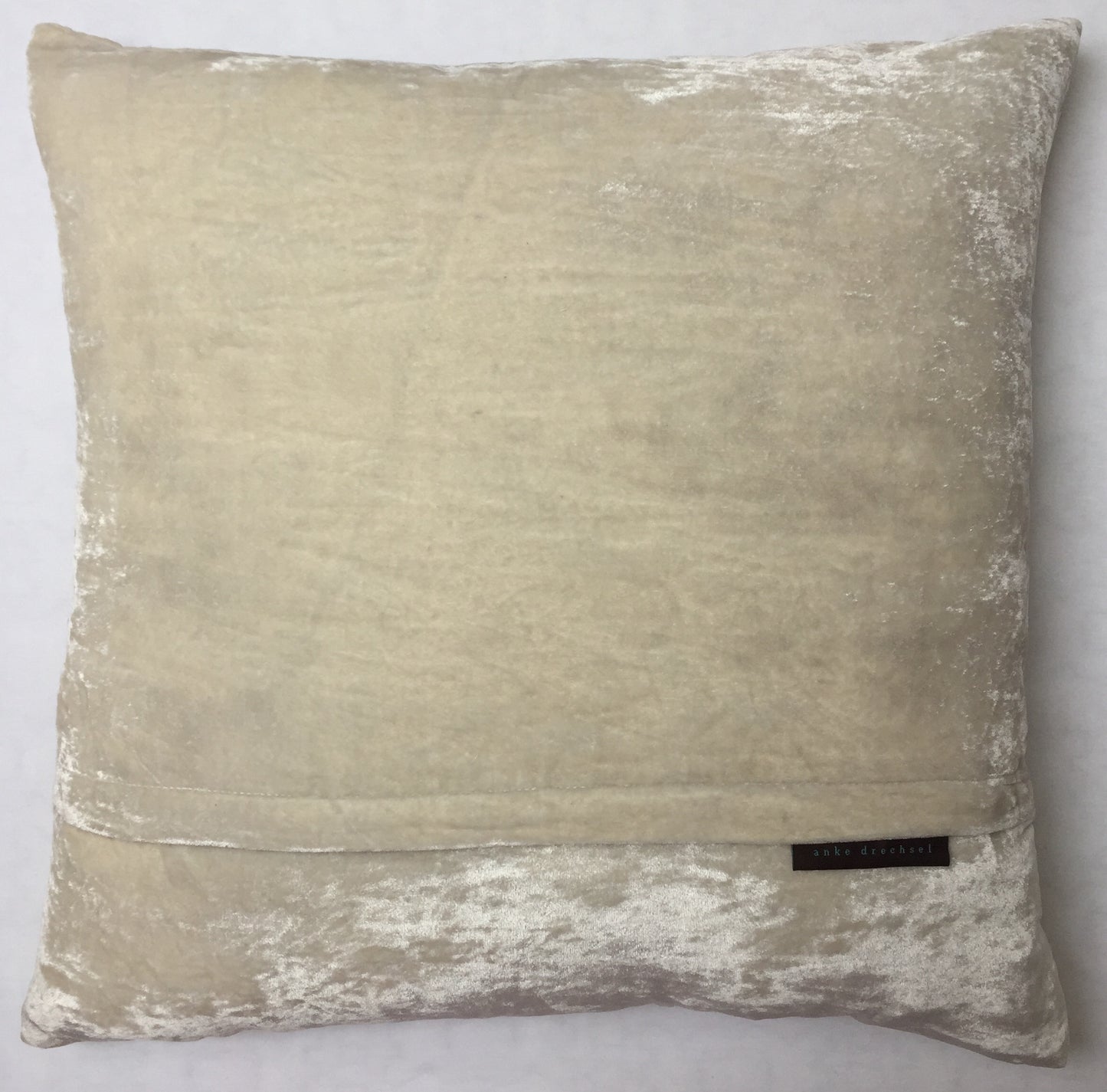 Anke Drechsel Kissen NINA Silber Beige Bestickt Seiden Samt