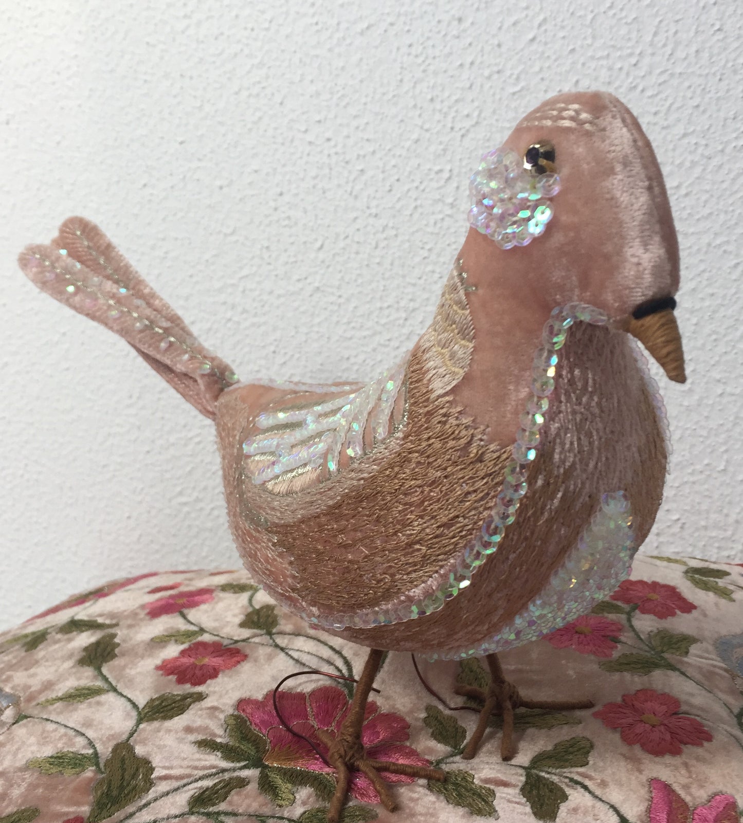 Anke Drechsel Luxus Taube Rosa Bestickt Seiden Samt Luxus Dove Rosa