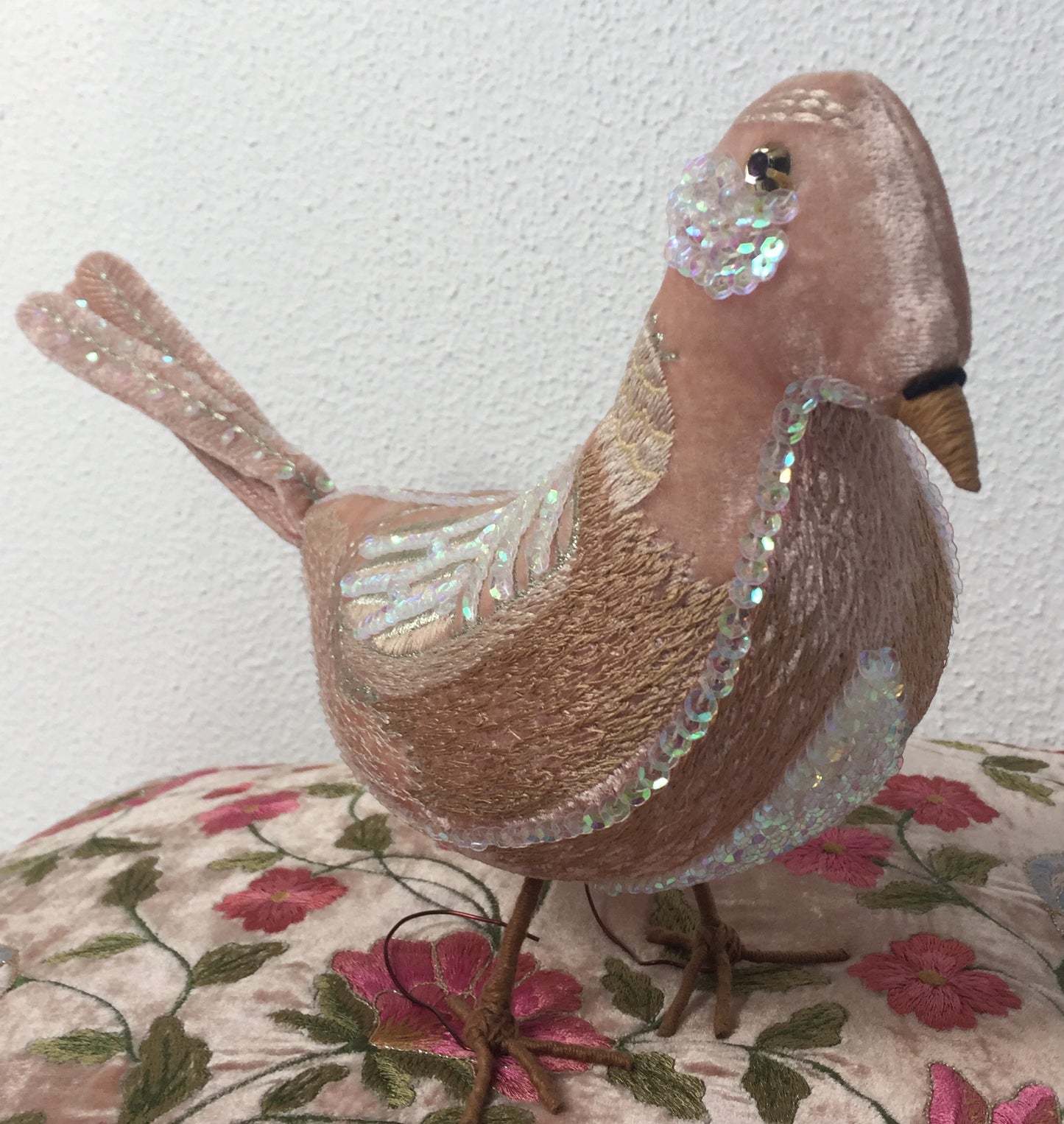 Anke Drechsel Luxus Taube Rosa Bestickt Seiden Samt Luxus Dove Rosa