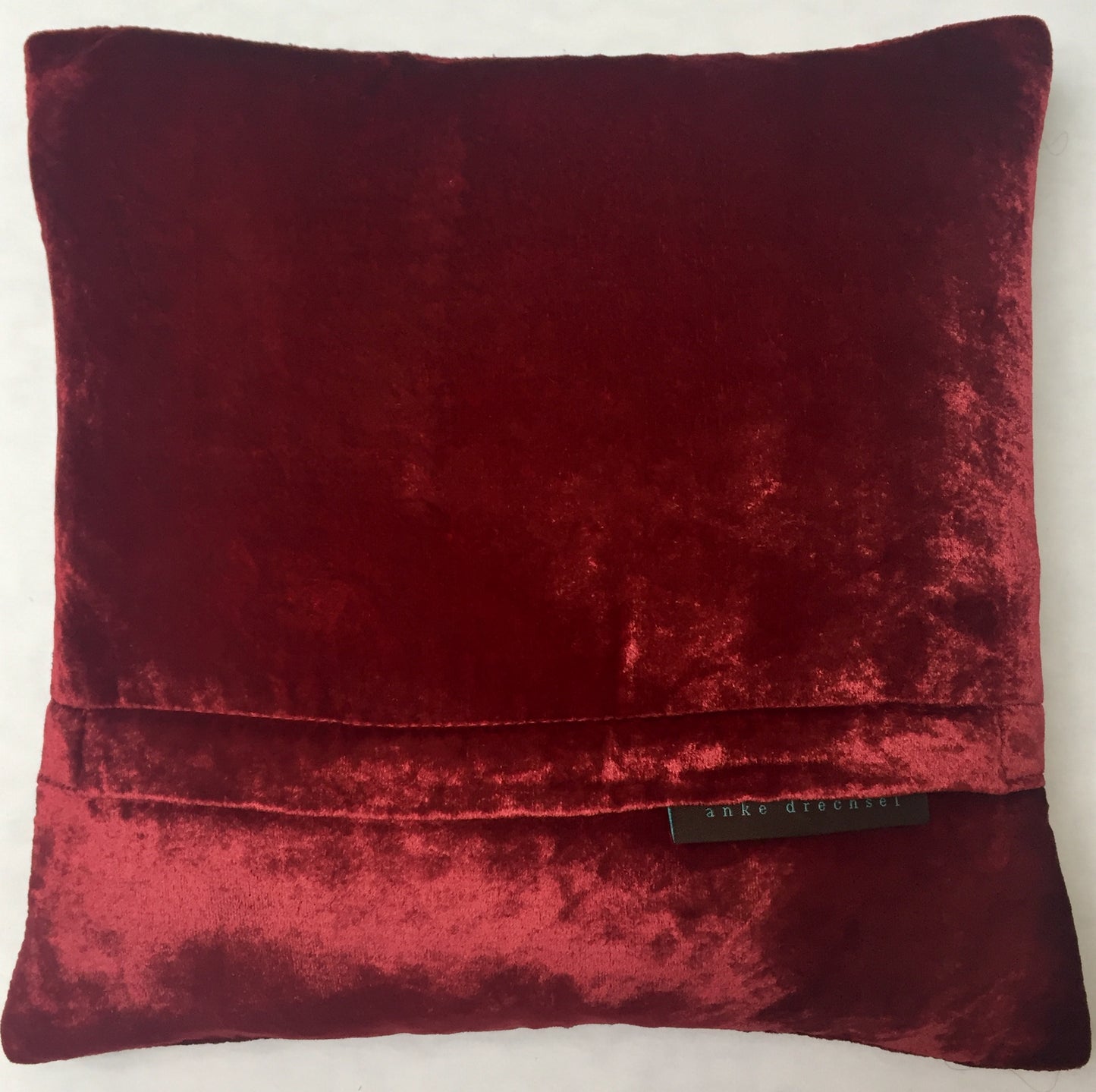 Anke Drechsel Kissen Haute Couture Enchanted Granatapfel Bestickt Seiden Samt Rot Gold