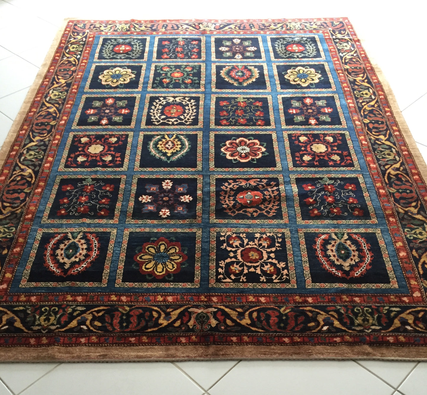 Teppich Luribaft Perser Handgeknüpfte Orientteppich Loribaft Blau Braun Mehrfarbig