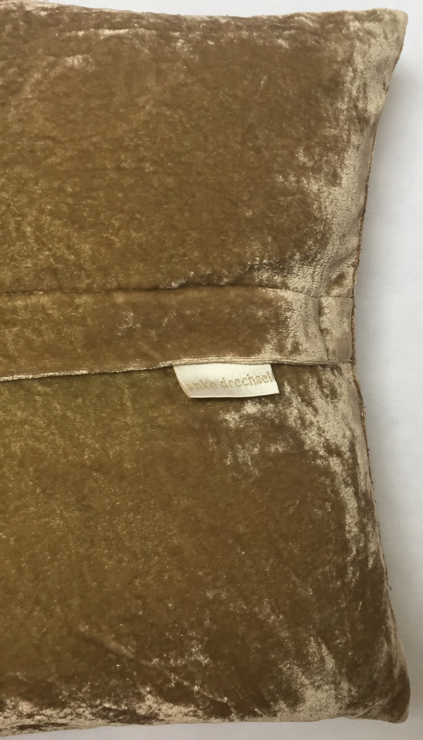 Anke Drechsel Kissen Haut Couture Antik Gold Bestickt Seiden Samt
