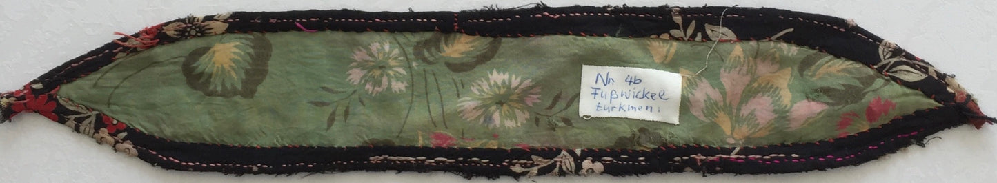 Antik Uzbek Suzani feinem Kettstich Stirnband Armband Fußband Dekoration Mehrfarbig