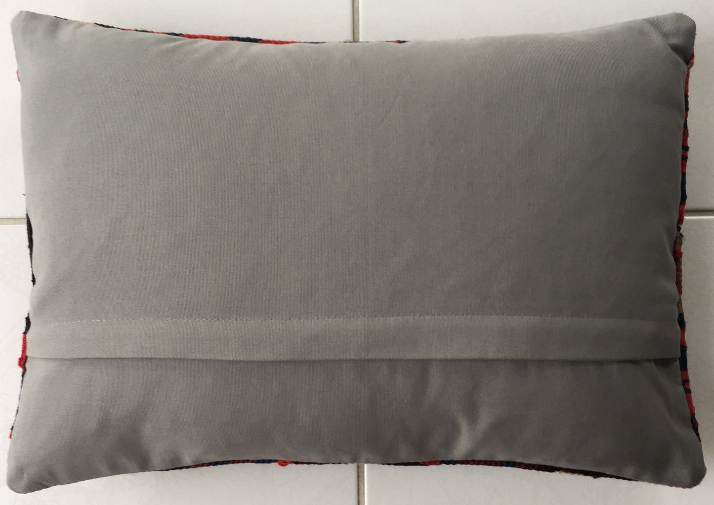 Kelim Kissen Alte Shahsavan Handgewebt Blau Pink Beige Braun