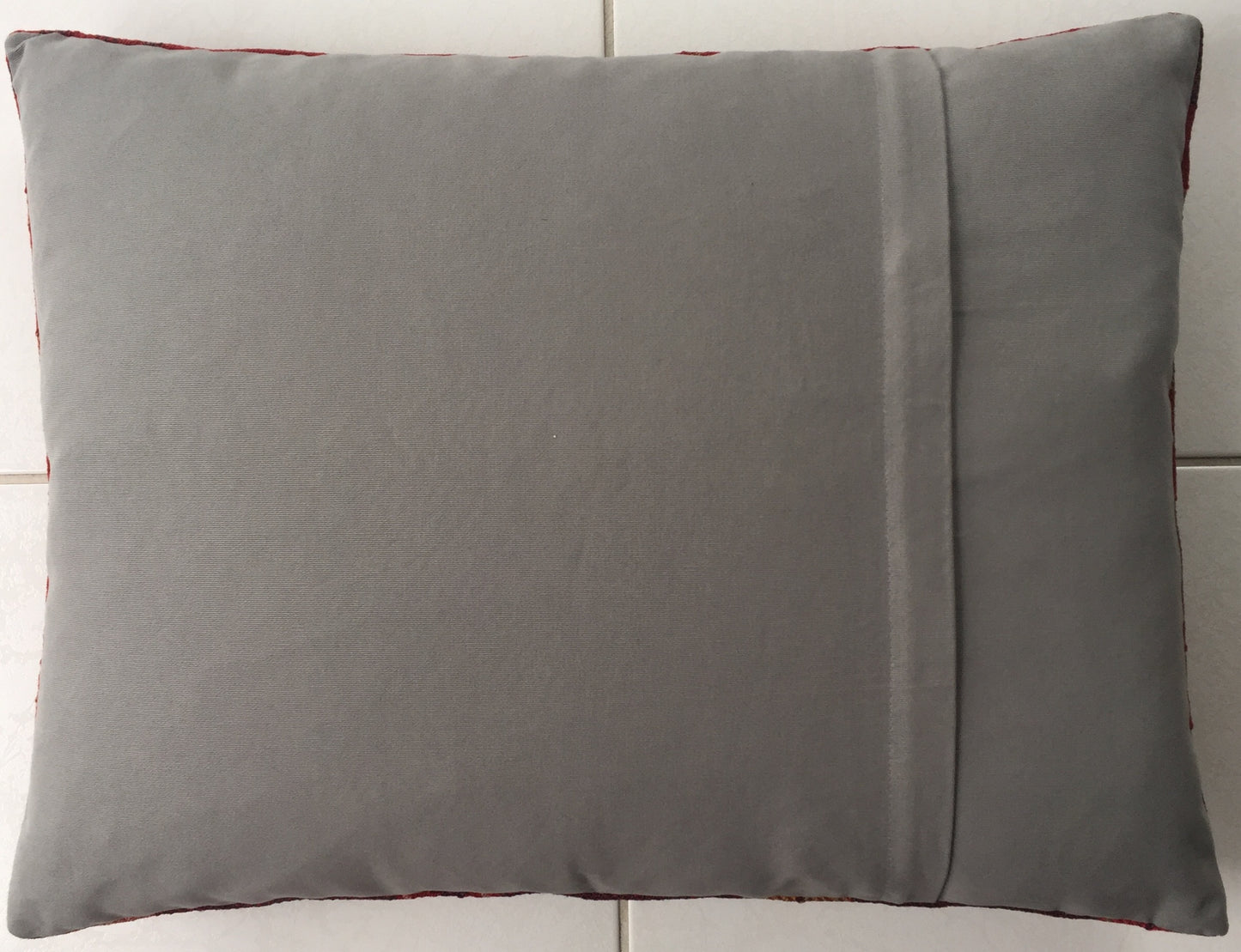 Kelim Kissen Alte Vintage Orientalisches Nomaden Handgewebt Beige Mehrfarbig