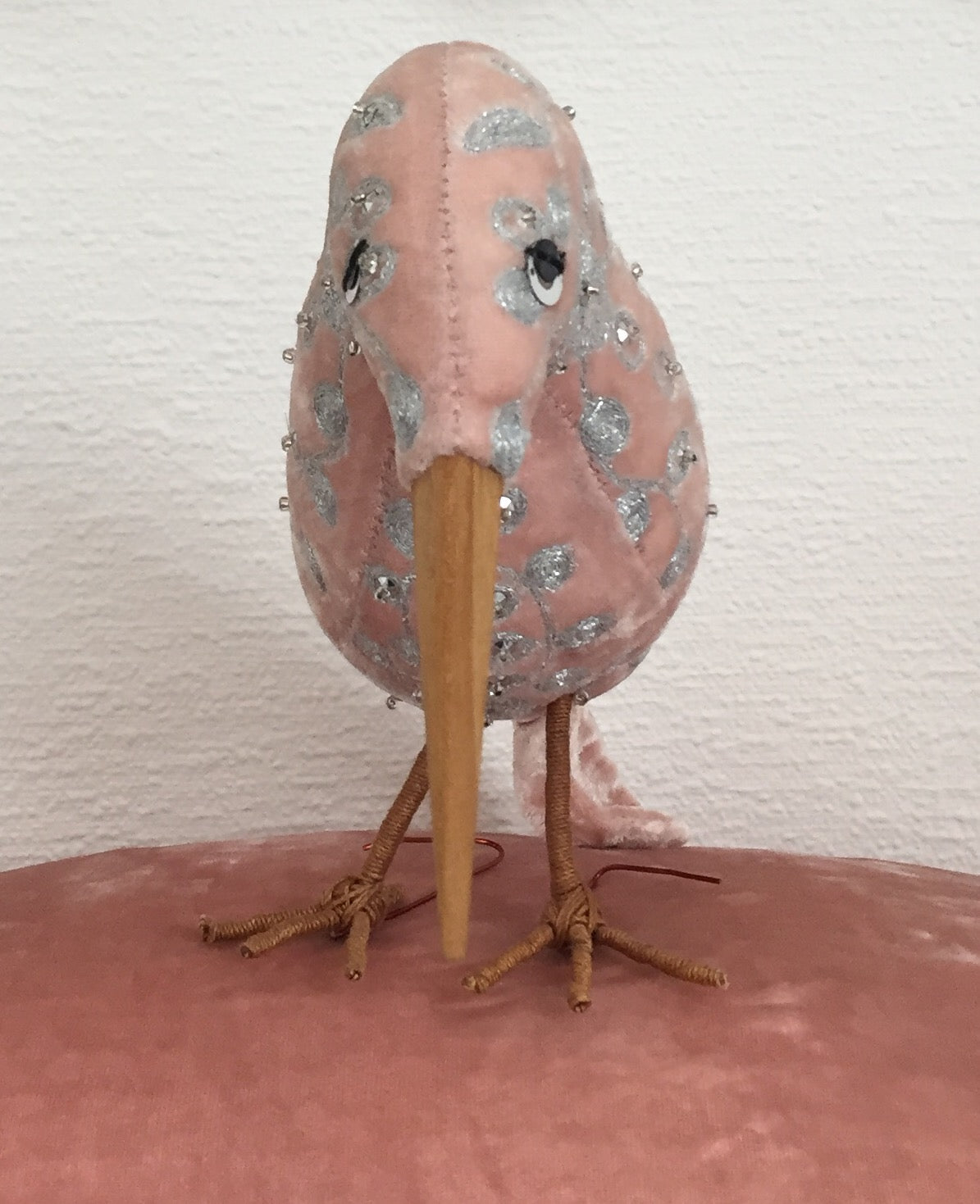 Anke Drechsel Luxus Kingfisher New Rose Silver Silk Velvet