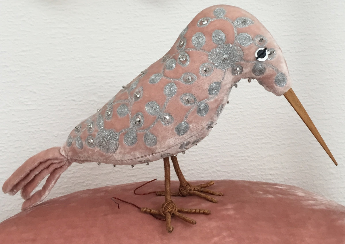 Anke Drechsel Luxus Kingfisher New Rose Silver Silk Velvet