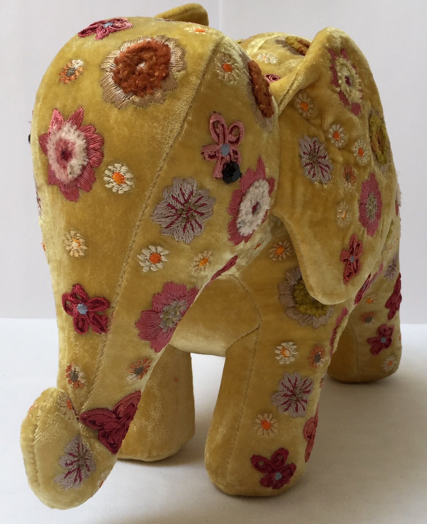 Anke Drechsel Elefant BEAUTY Citrine Bestickt Seiden Samt Gelb