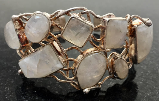 Armreif Alte Silber Armband Mondstein