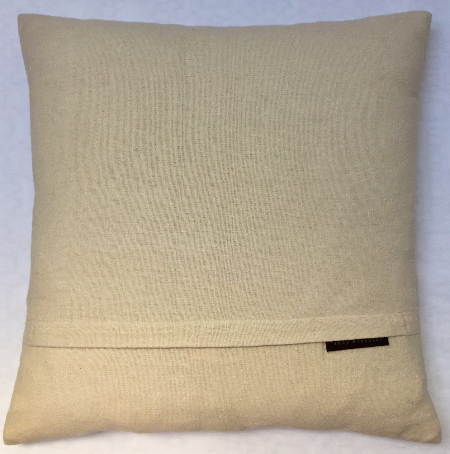 Anke Drechsel Kissen Creme Mint Bestickt Tussah Seide Beige Grün