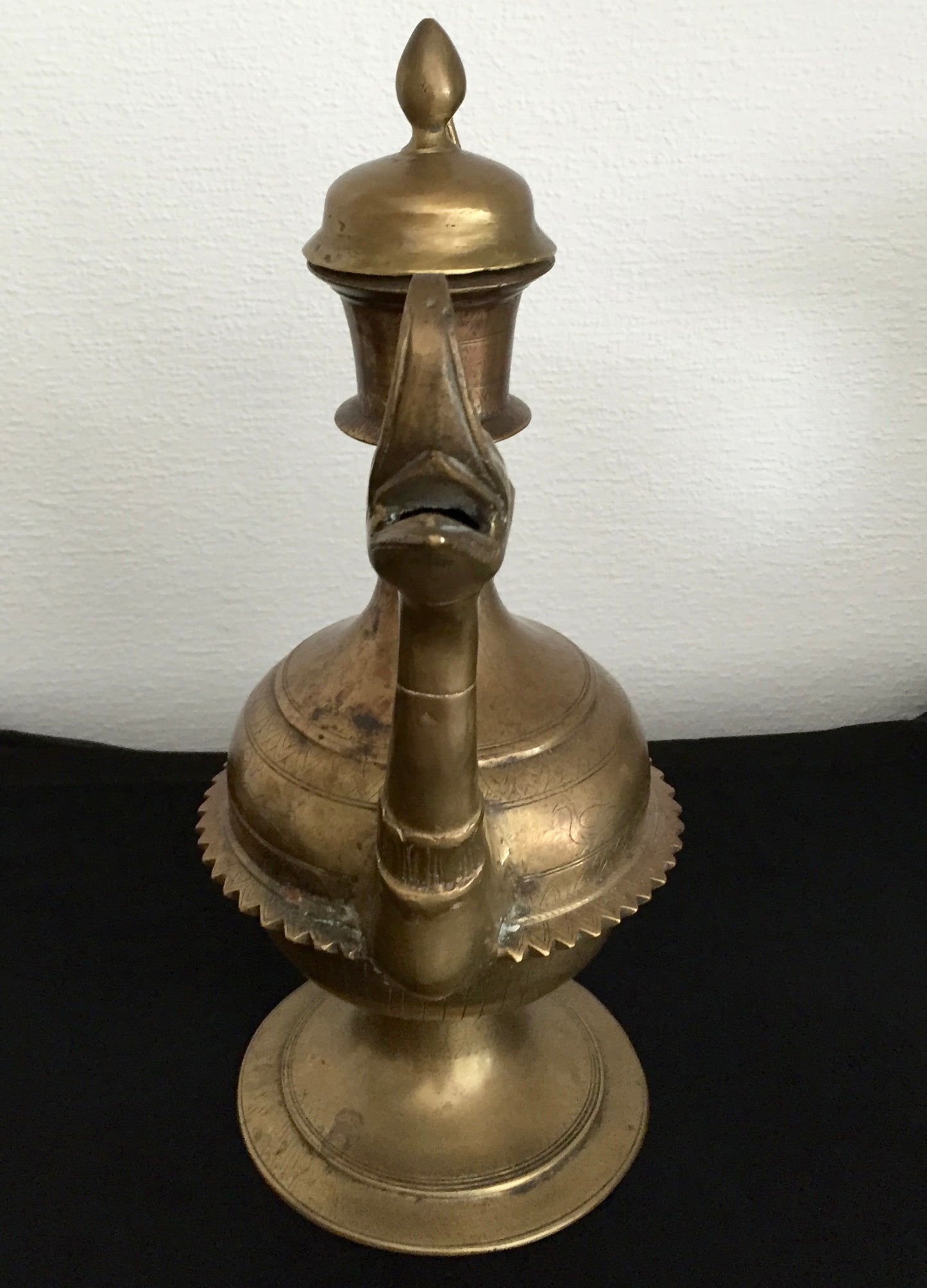 Antike Messing Aftaba Asiatische Raum 19. Jh. Wasser Kanne Gold