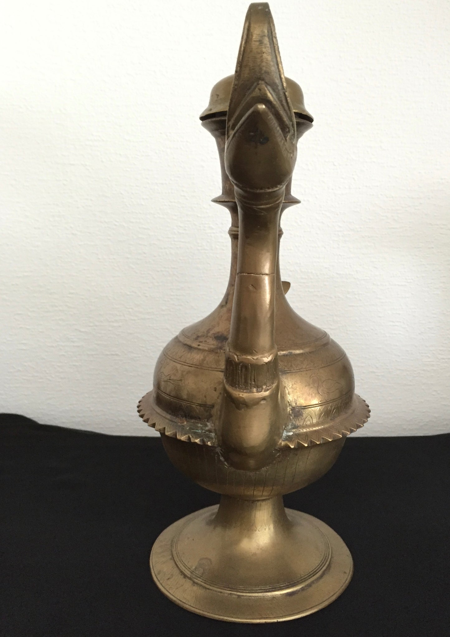 Antike Messing Aftaba Asiatische Raum 19. Jh. Wasser Kanne Gold