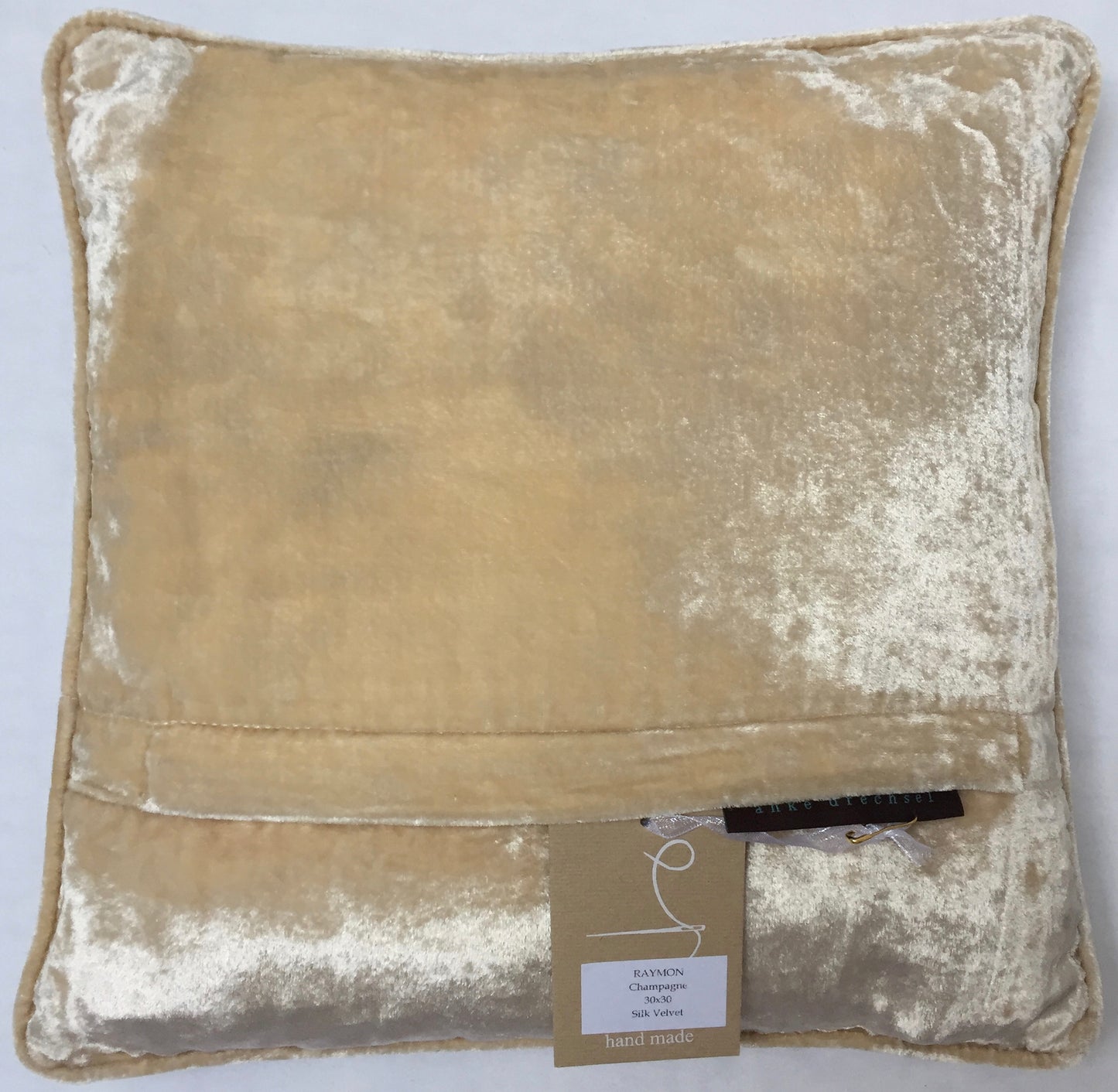 Anke Drechsel Kissen RAYMON Champagne Metallic Bestickt Silk Velvet Rosa