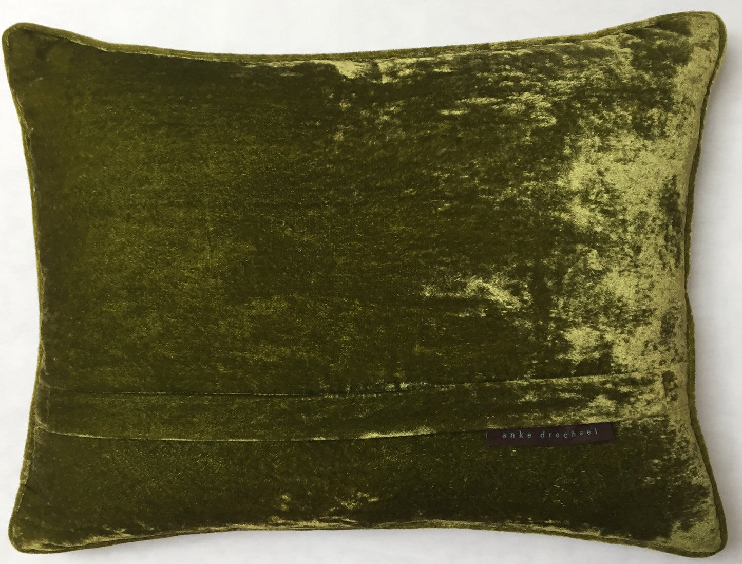 Anke Drechsel Kissen SAFARI Light Green Bestickt Seiden Samt Grün Blau Gelb/Gold