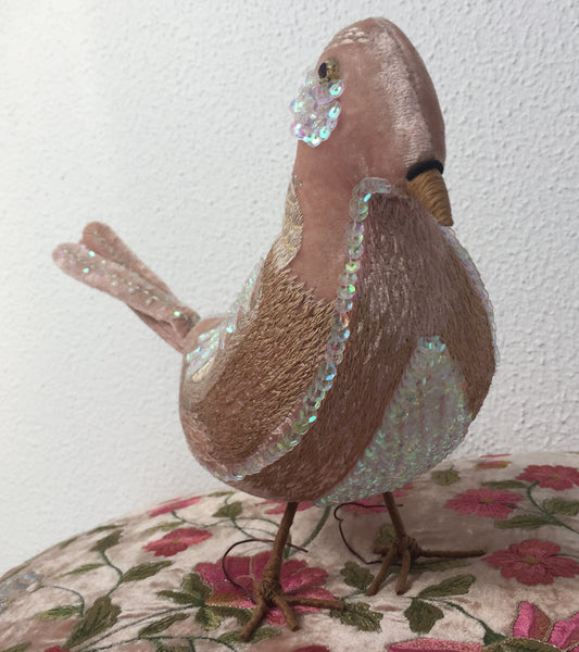 Anke Drechsel Luxus Taube Rosa Bestickt Seiden Samt Luxus Dove Rosa