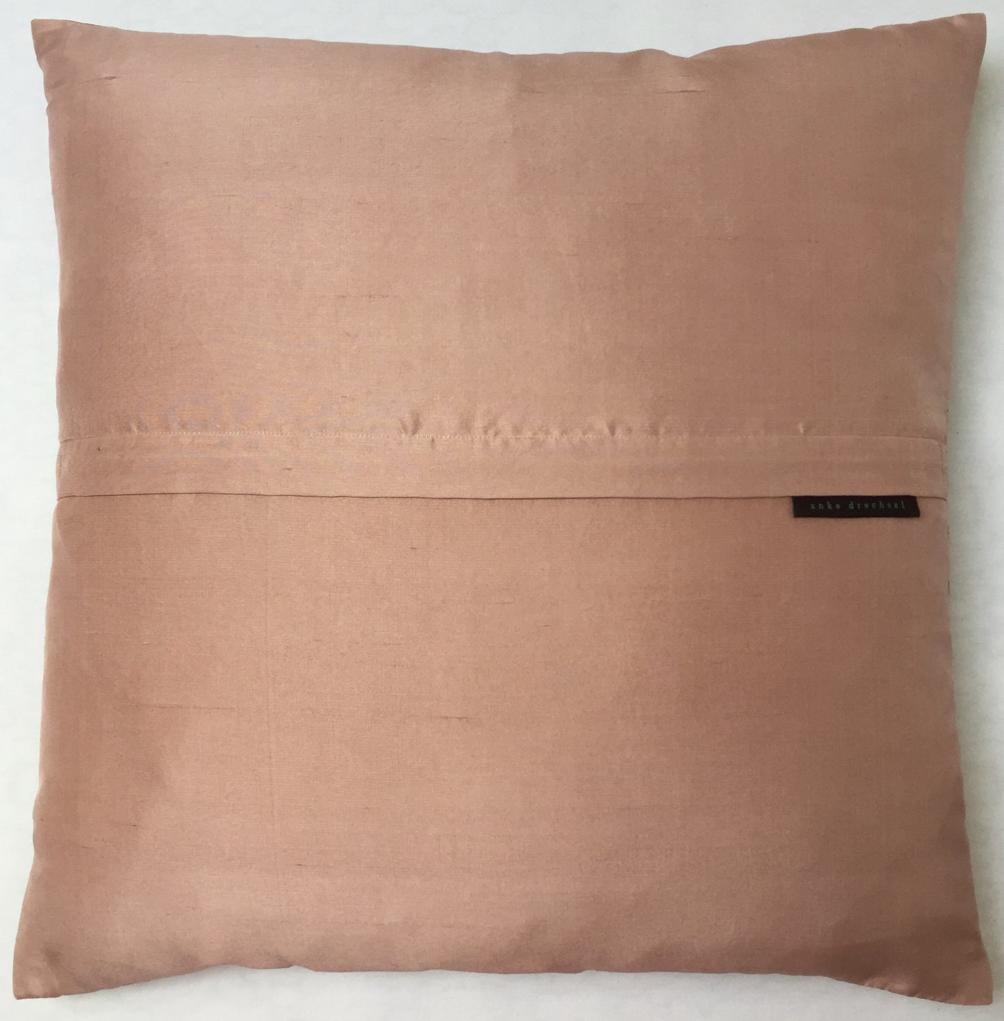 Anke Drechsel Kissen Haute Couture Metallic Rose Bestickt Naturseide Rosa Weiß Gold