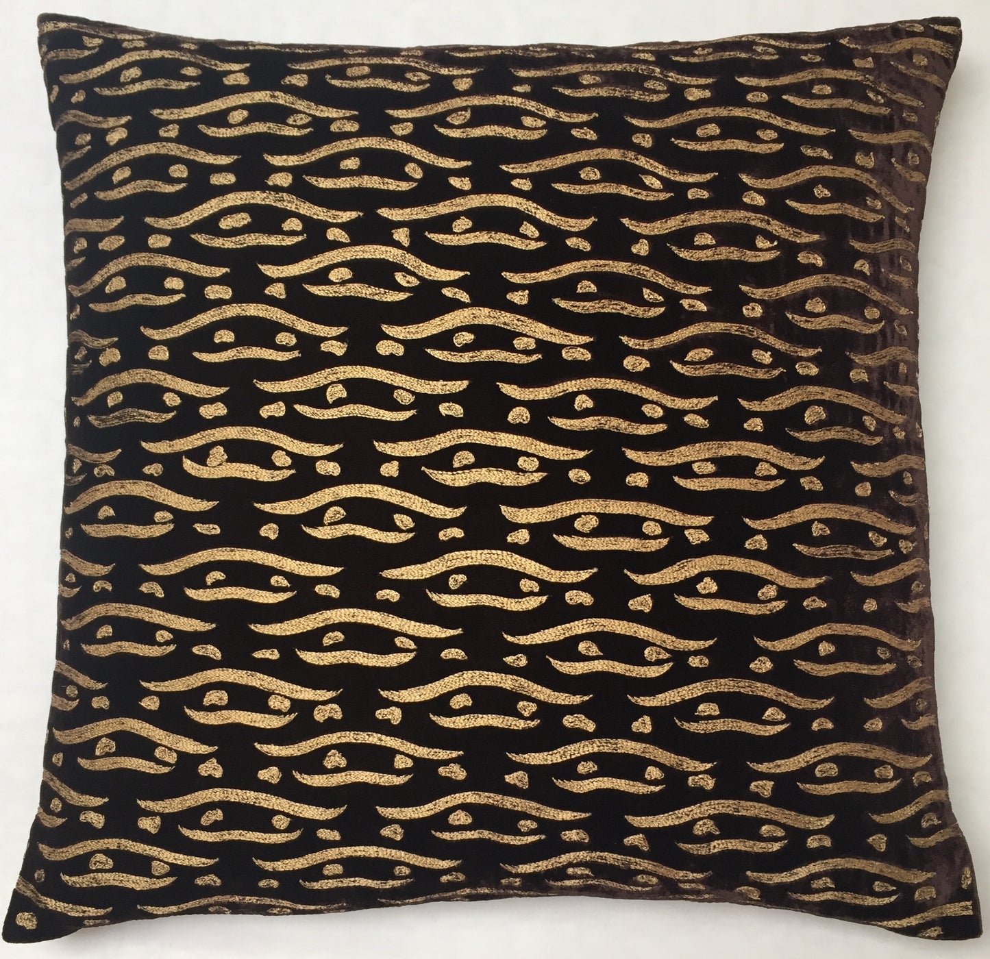 Anke Drechsel Kissen Haute Couture Purple Brown Gold Bestickt Seiden Samt Lila