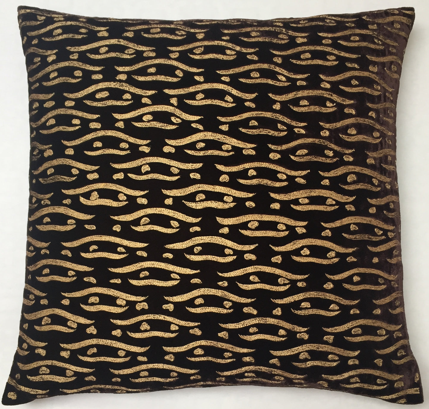 Anke Drechsel Kissen Haute Couture Purple Brown Gold Bestickt Seiden Samt Lila