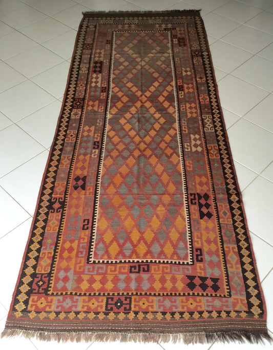 Teppich Kelim Exklusive Alte Original Afghan Handgewebte Maimana Orange Beige