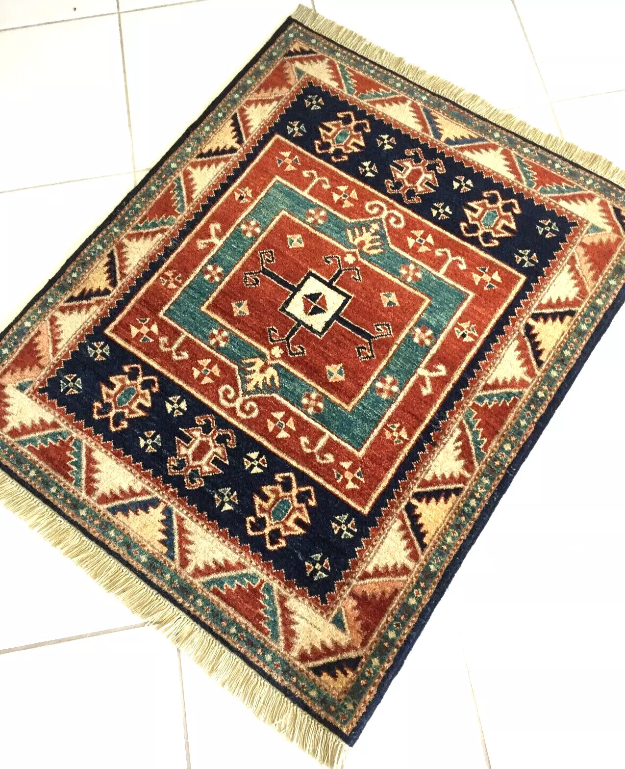 Afghan Turkmen Kazak Rug – Handwoven Masterpiece