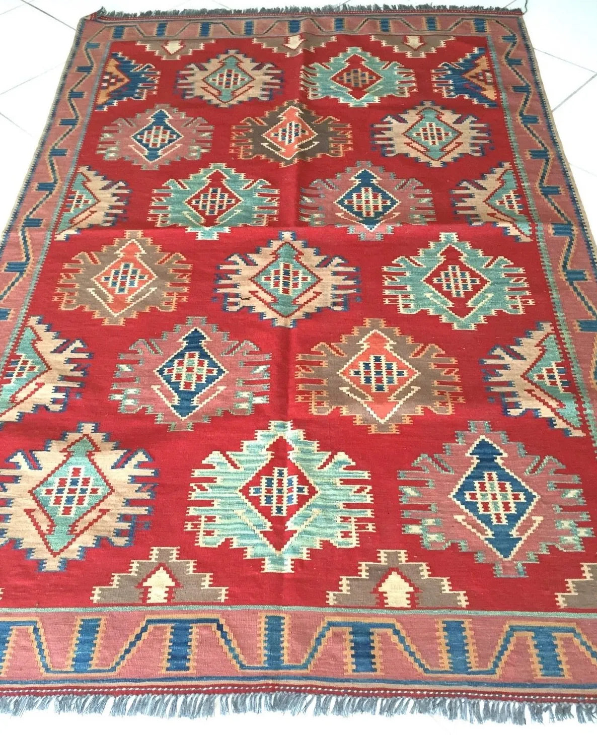 Authentic Afghan Uzbeki Kilim – Handwoven Nomadic Rug