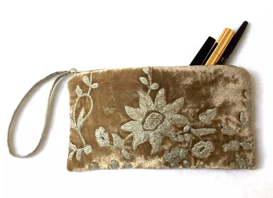 Designer Silk Velvet Zip Pouch – Anke Drechsel