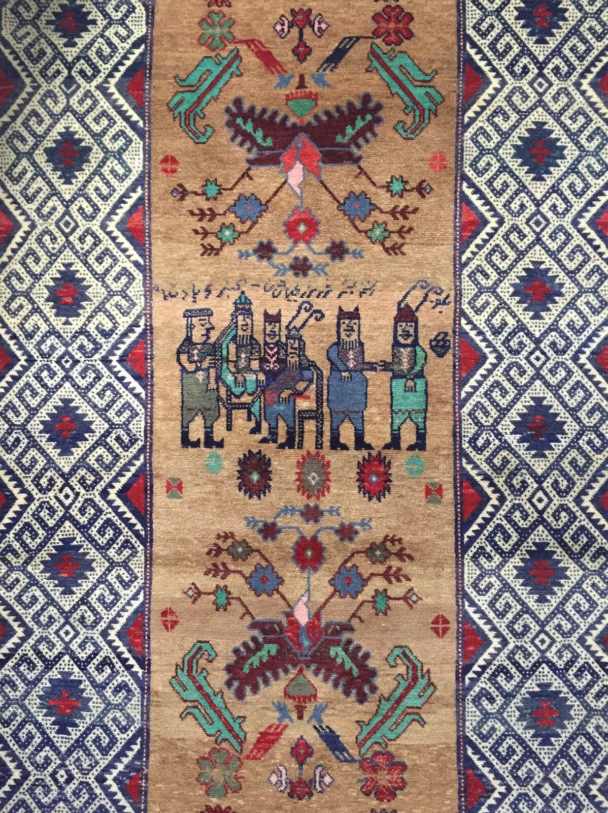 Antique Afghan Baluch Rostam Zal Rug – Unique Nomadic Collector's Piece