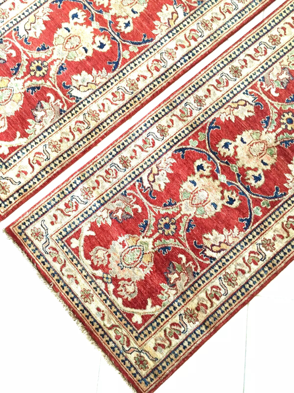 Original Afghan Ziegler Khotan Carpet – Handwoven, Wool on Cotton