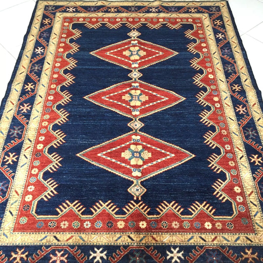 Afghan Kazak Carpet – High-Quality Special Design, Signed