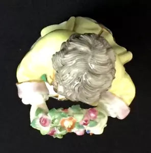 Meissen Gardener Boy with Flower Wreath Porcelain Figurine