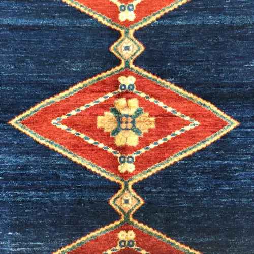 Afghan Kazak Carpet – High-Quality Special Design, Signed