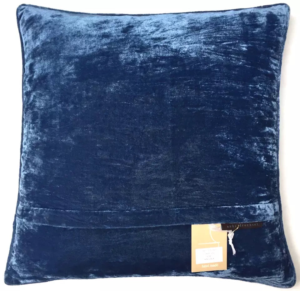 Masterpiece Pillow: JAMILA M FRAME Cobalt Silver Metallic